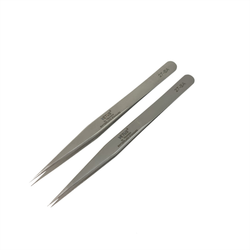 Vetus Eyelash Extension Tweezers - Straight (Vetus 27SA)